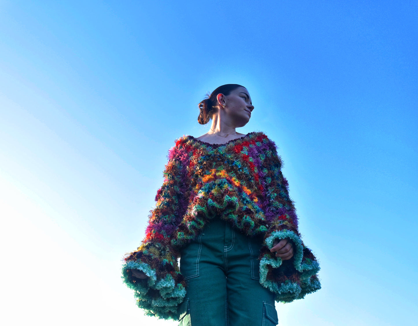 "FOUR SEASONS IN ONE DAY" LOVERS CROP SWEATER