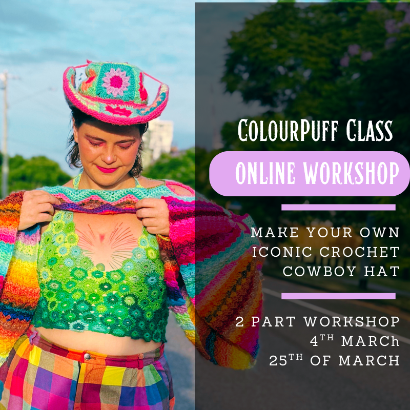 ONLINE CLASS - MAKE YOUR OWN CROCHET COWBOY HAT