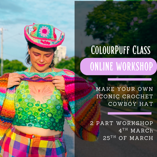 ONLINE CLASS - MAKE YOUR OWN CROCHET COWBOY HAT