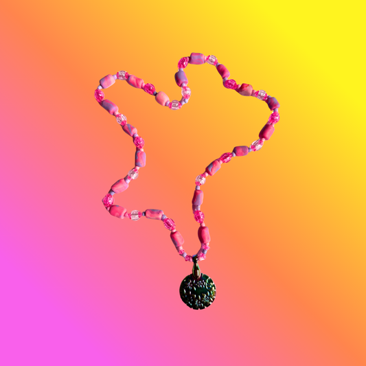 Raspberry Jam Yarn Cutting Pendant