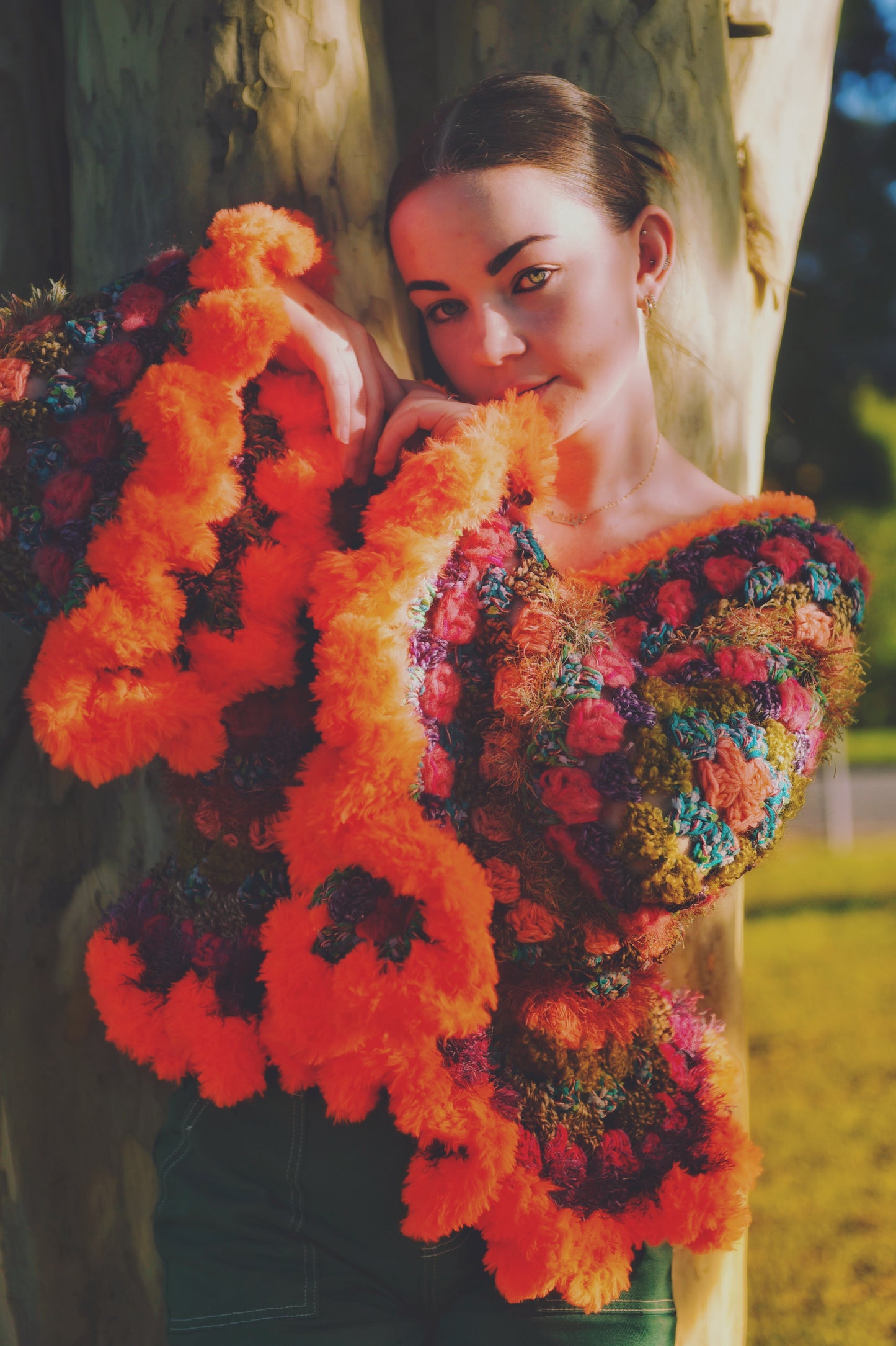 "MANGO" SEASON LOVERS CROP SWEATER